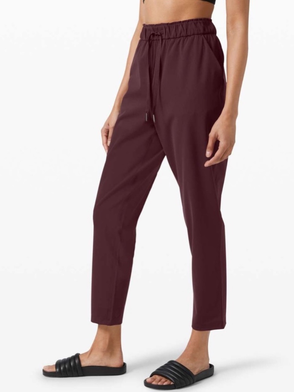 Lululemon Keep Moving Pant 7/8 High-Rise Cassis Red Burgundy Size 10